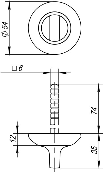 Ручка поворотная BKW6 AR-SN-CP-3 (без ответной части) - 2
