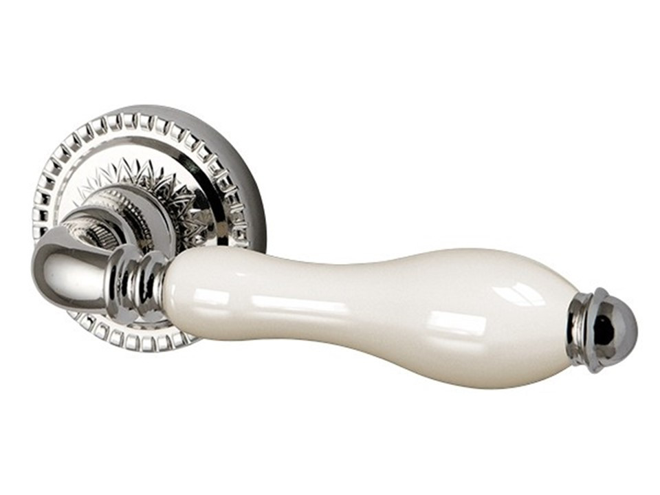 Дверная ручка Armadillo R.CL55.Silvia SILVER-925-LWP-109 серебро 925-бежевый фарфор - 2