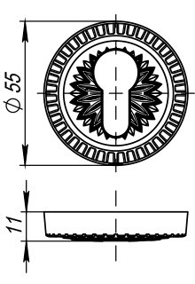 Накладка CYLINDER ET-CL-SILVER-925 Серебро 925 2 шт. - 2 Накладка CYLINDER ET-CL-SILVER-925 Серебро 925 2 шт. - 2