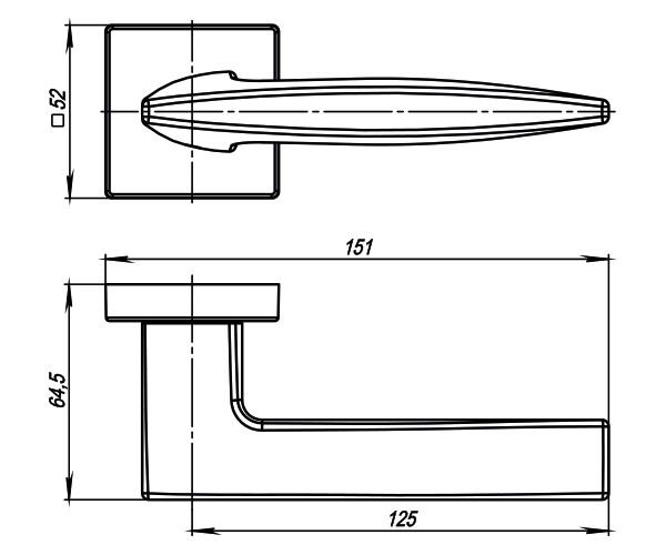 Ручка раздельная SQUID USQ9 SN-3 Мат никель - 2 Ручка раздельная SQUID USQ9 SN-3 Мат никель - 2