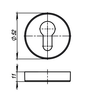 Накладка CYLINDER ET URB SN-3 Матовый никель 2 шт - 2 Накладка CYLINDER ET URB SN-3 Матовый никель 2 шт - 2