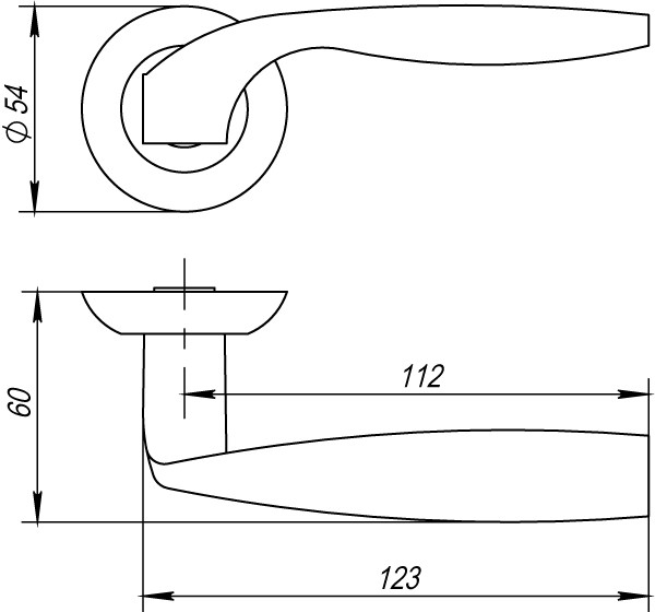 Ручка раздельная BOSTON AR CP-8 хром, квадрат 8x140 мм, стяжки M4(10*50*50) - 3