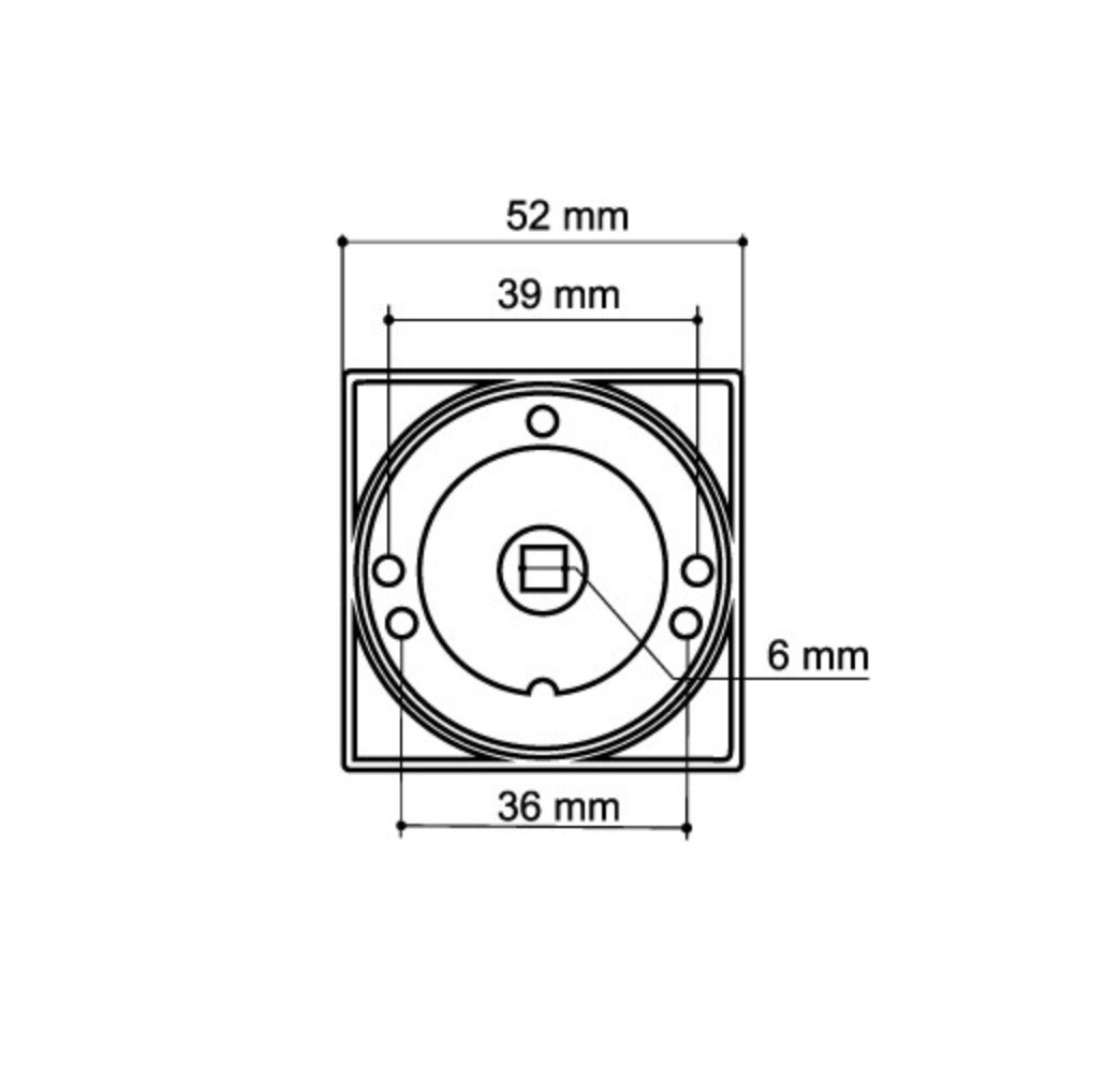 Ручка поворотная WC-BOLT BK6-SQ-21MWSC-33 Итальянский тисненый  - 2