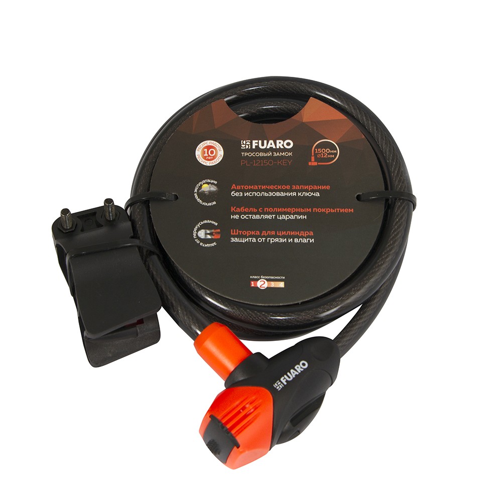 Замок тросовый PL-12150-KEY (12х1500мм) 3 Замок тросовый PL-12150-KEY (12х1500мм) 3
