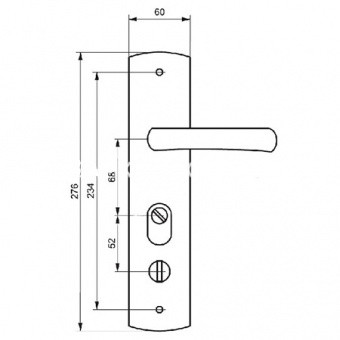 Ручка на планке Master-lock Ellipse леваая автомат - 2