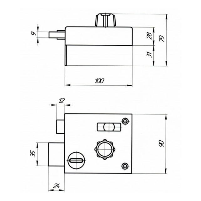 Замок накладной БАЛТИКА-2 - 2