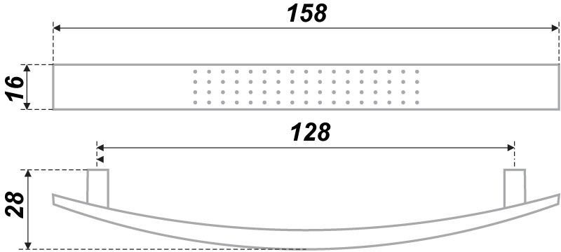 Мебельная ручка Мебельная ручка RS002SN.4-128 сатиновый никель - 2