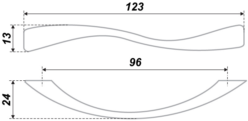 Мебельная ручка RS032GP.3-96 золото полированное - 4