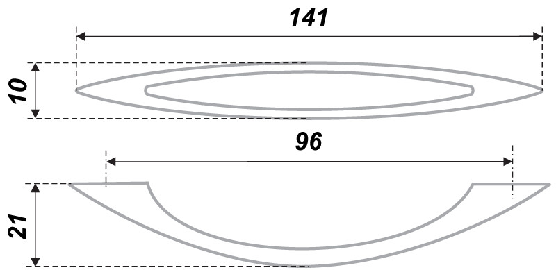 Мебельная ручка RS019CP.4-96 хром - 4 Мебельная ручка RS019CP.4-96 хром - 4