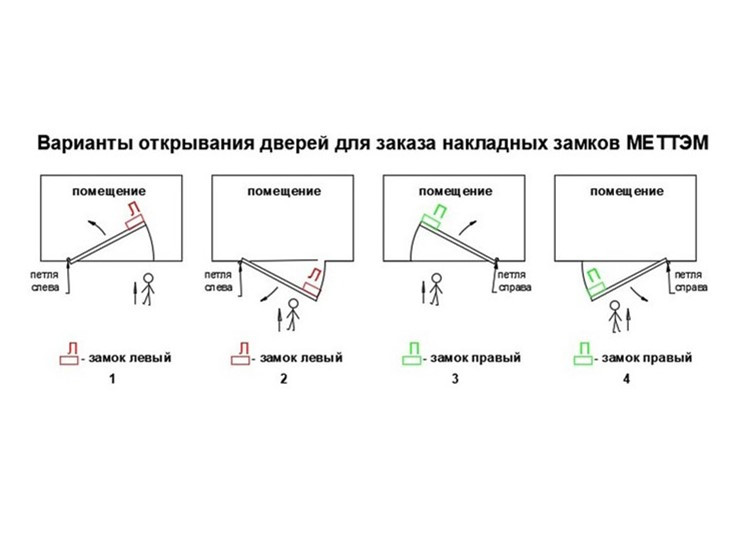 Замок накладной Меттэм ЗН4 030.0.1 П (3 ключа) - 4