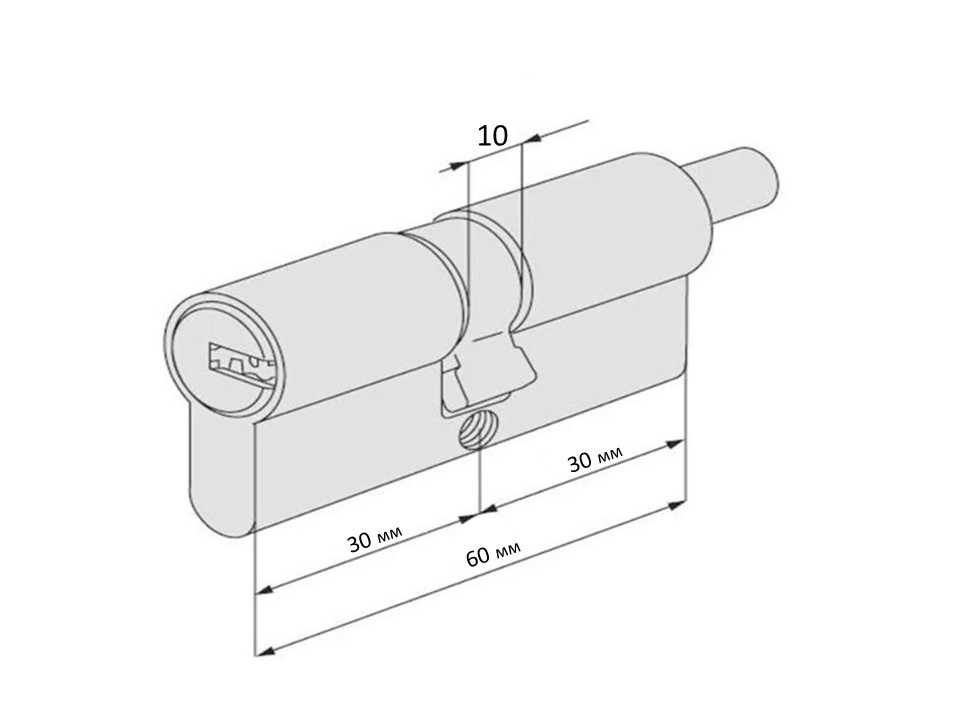 Цилиндровый механизм MSM CW60 AC (60=30+30) мм медь - 2