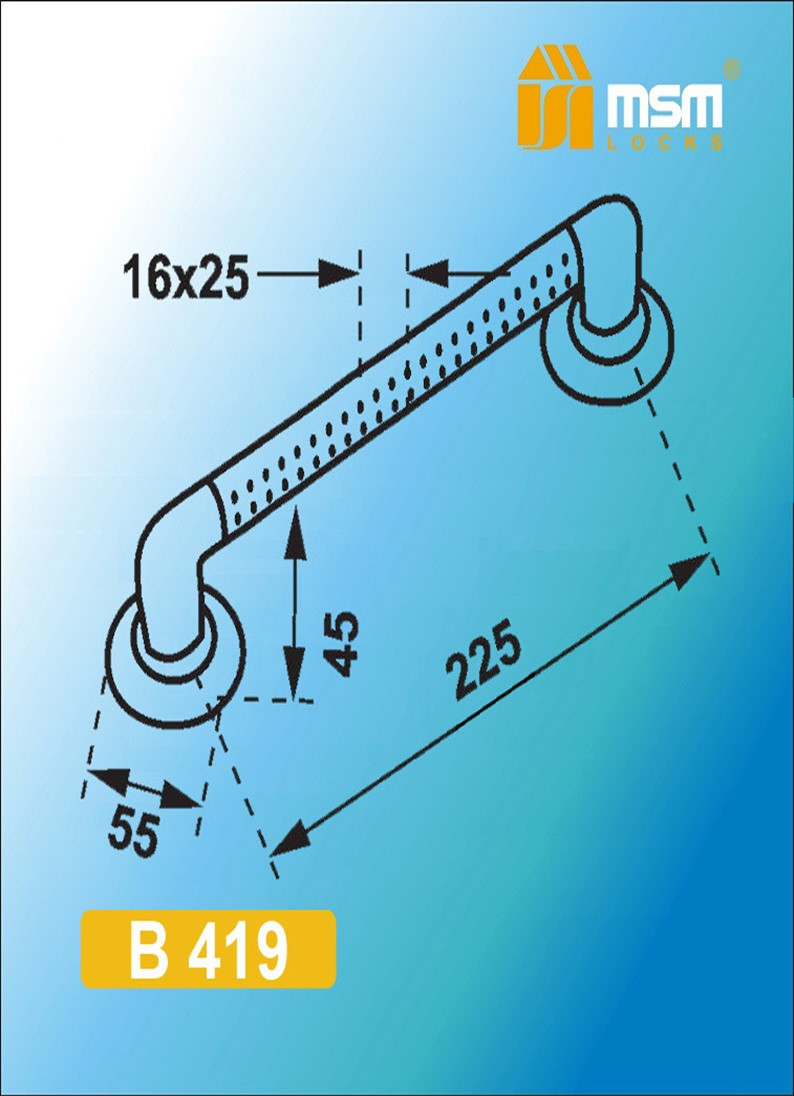Ручка скоба MSM B419 AB-CP Бронза-хром  - 2