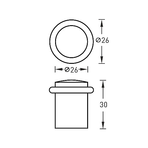 Дверной ограничитель Archie A02 MAB-ACF античная бронза-античный кофе - 2