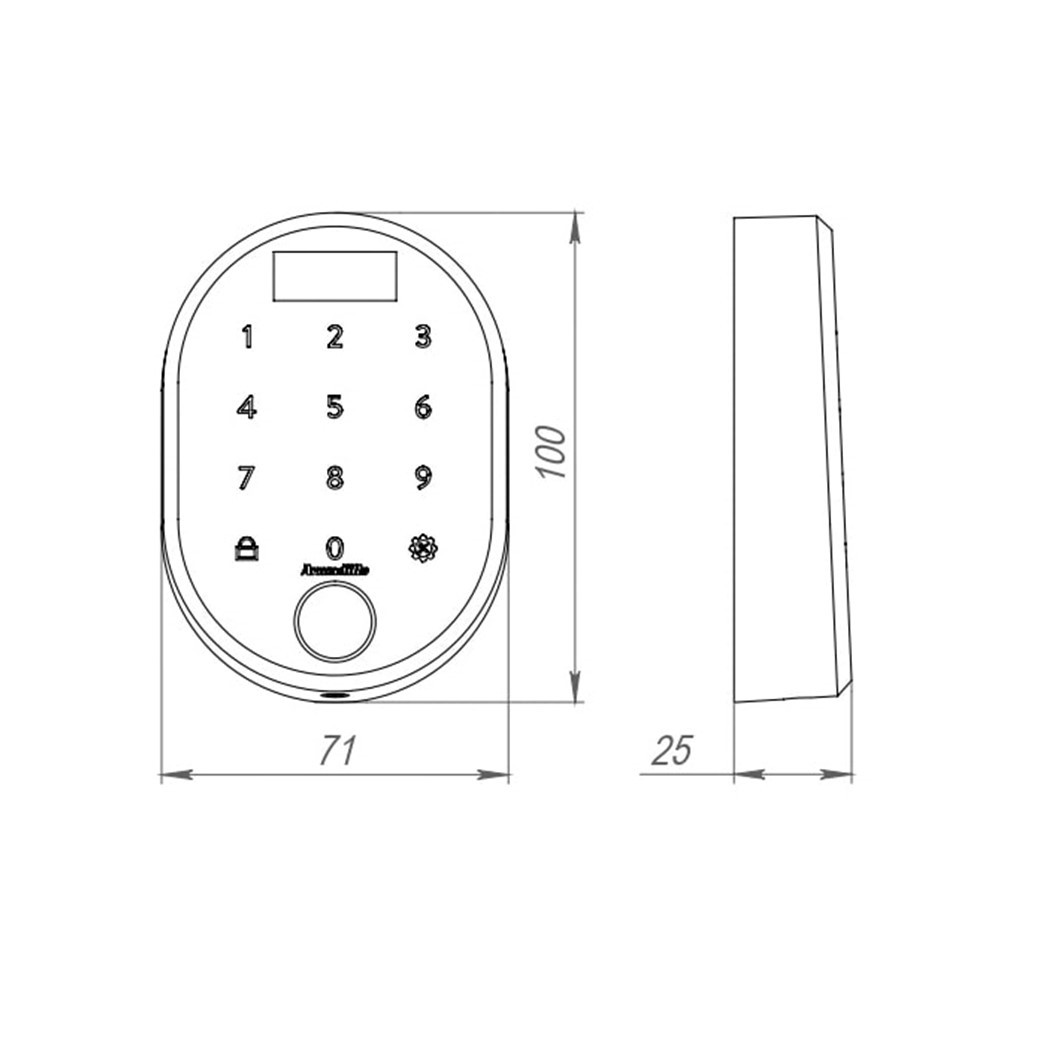 Кодовая панель Armadillo CD.RT01.02 BL Черный - 3