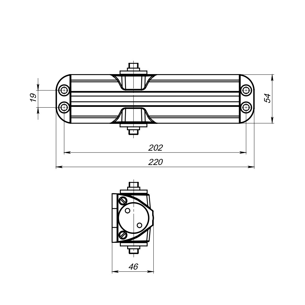 Доводчик дверной Fuaro DC20-5-TS-68 AL до 110 кг алюминий - 2