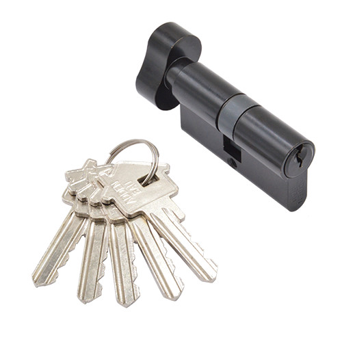 Ключевой цилиндр Adden bau CYL 5-60 KNOB BLACK - 1