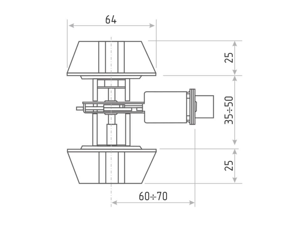 Замок врезной Deadbolt 102SN матовый никель - 3 Замок врезной Deadbolt 102SN матовый никель - 3