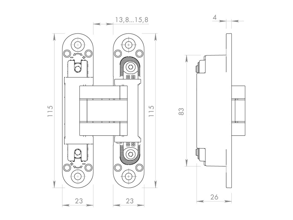 Петля скрытой установки Armadillo U3D3000.VPG WH белый TECH   - 1
