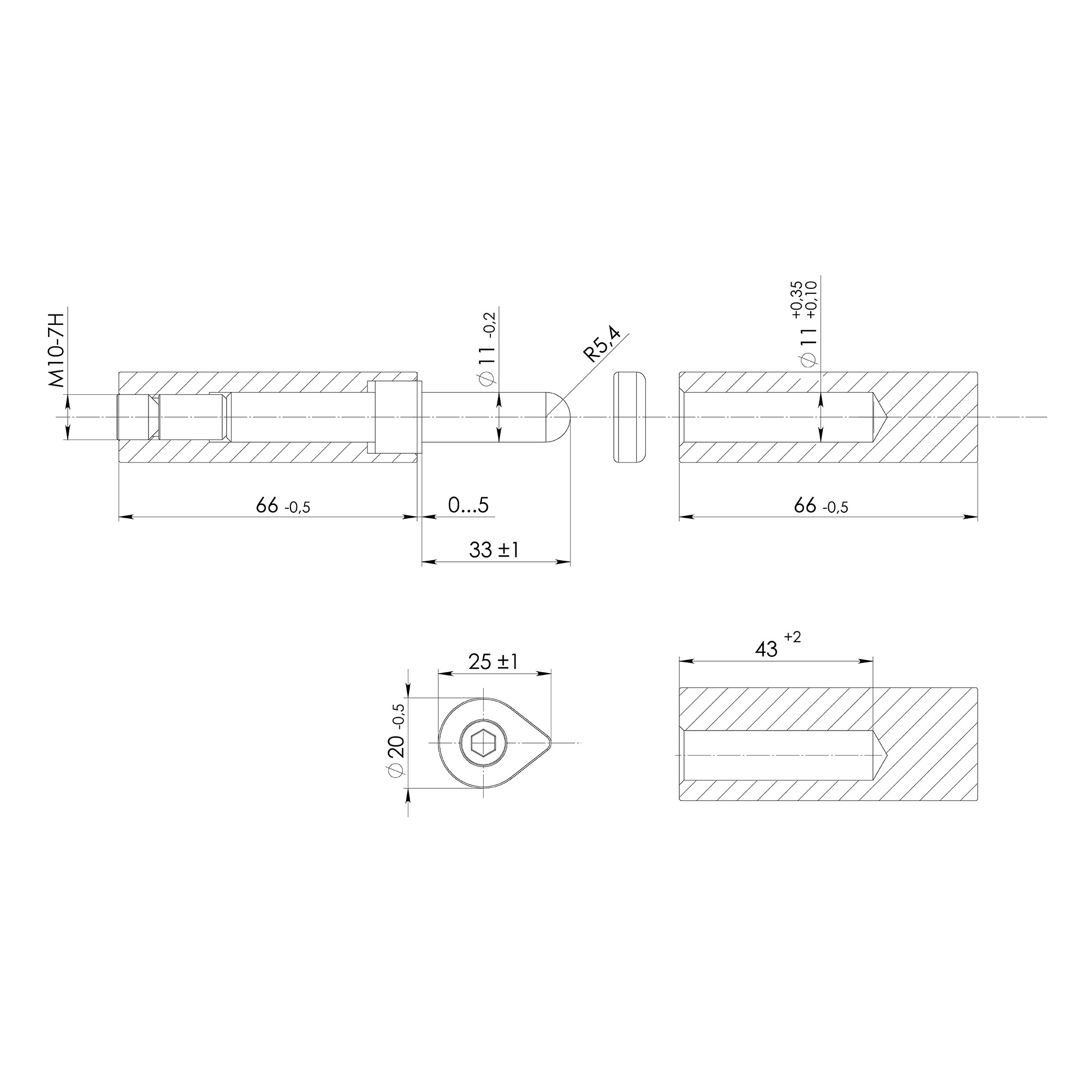 Петля приварная Trudo D20x140 ADJ регулируемая - 2 Петля приварная Trudo D20x140 ADJ регулируемая - 2