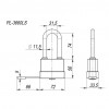 Навесной замок Fuaro PL-WEATHER-3660 LS 3key - 2