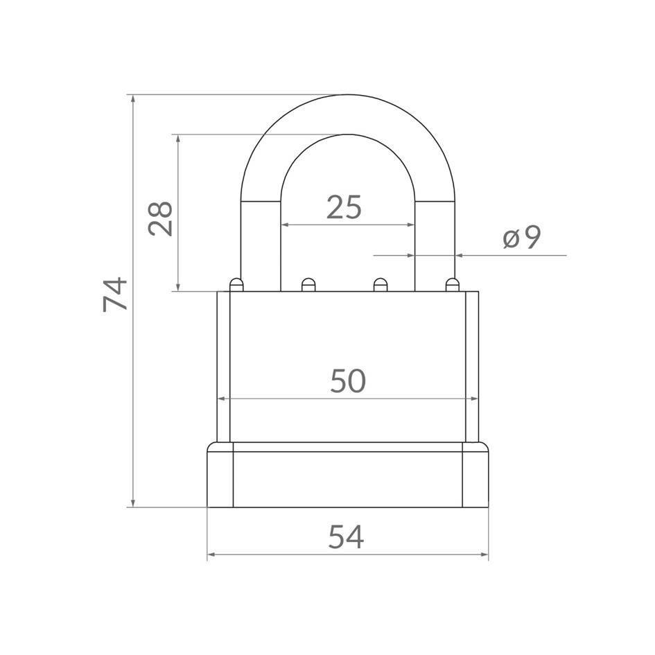 Замок навесной Punto PK-6550 3 key англ.ключ - 2