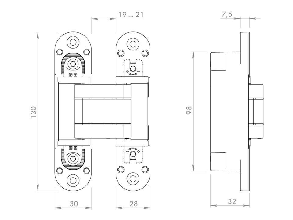 Петля скрытой установки Armadillo U3D5000.VPG GP золото TECH  - 2